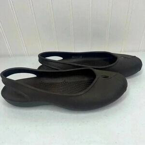 Crocs Olivia Iconic Comfort Slingback‎ Flat Shoes Sz 7